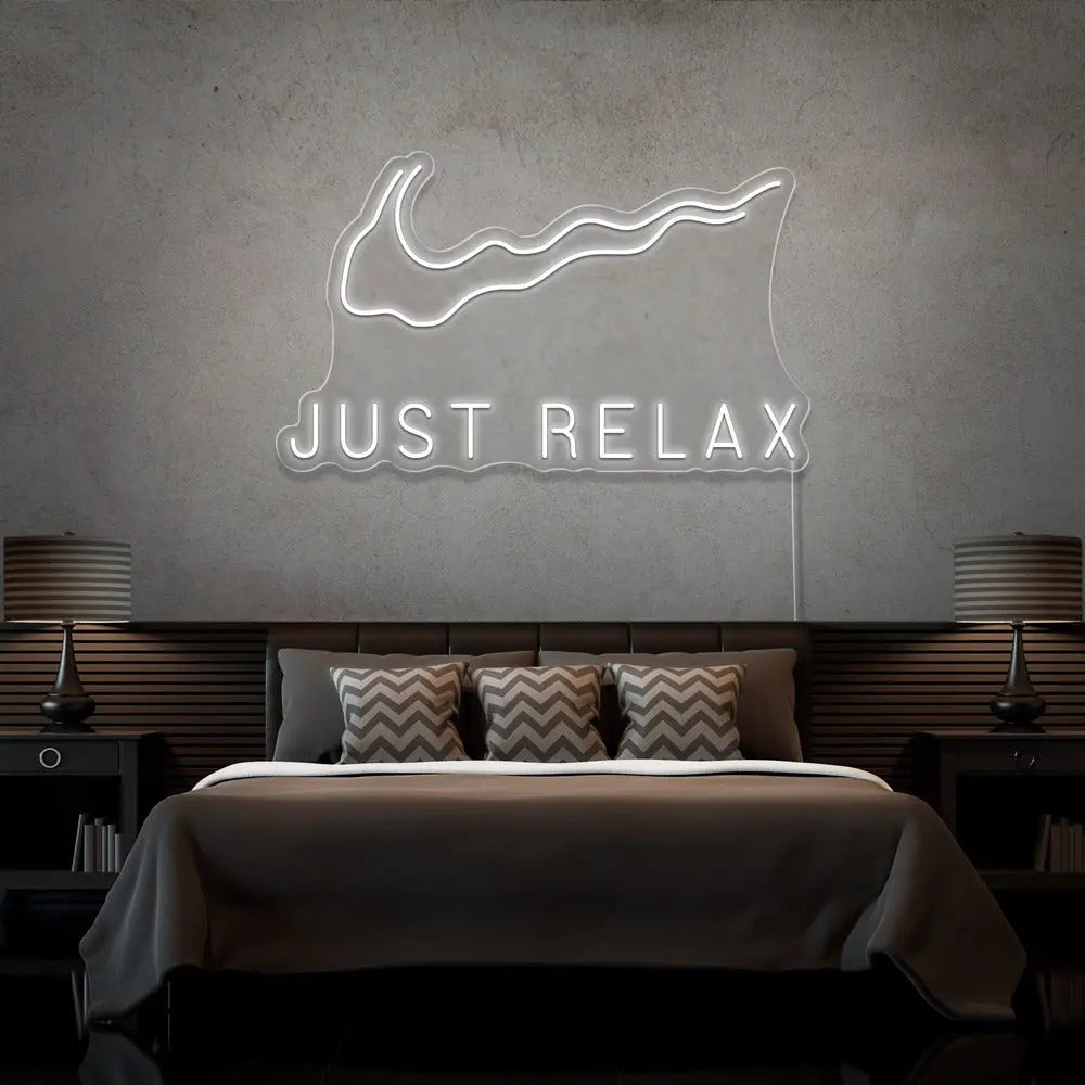 Just Relax Neon Sign 𝕹𝖊𝖔𝖓 𝐏𝐚𝐫𝐚𝐝𝐲𝐬𝐞 