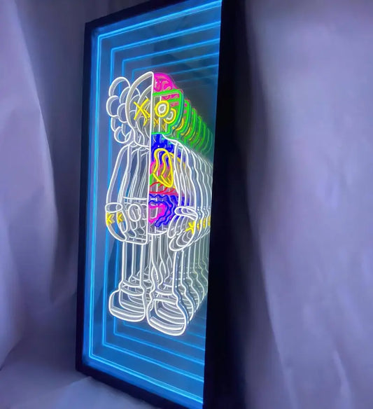 KAWS Neon Infinity Mirror | Neon Paradyse. Neon 𝐏𝐚𝐫𝐚𝐝𝐲𝐬𝐞 