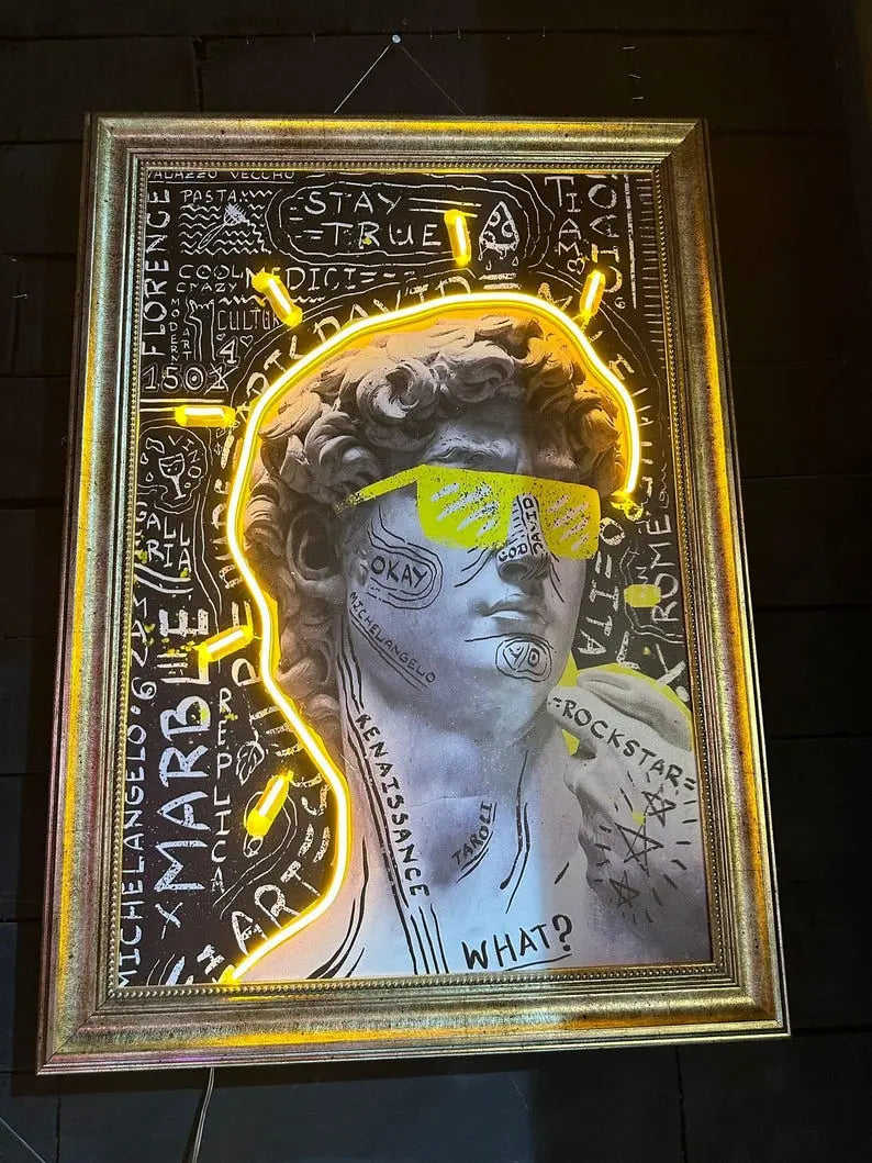 MICHELANGELO David neon sign Neon x canvas NeonParadyse 