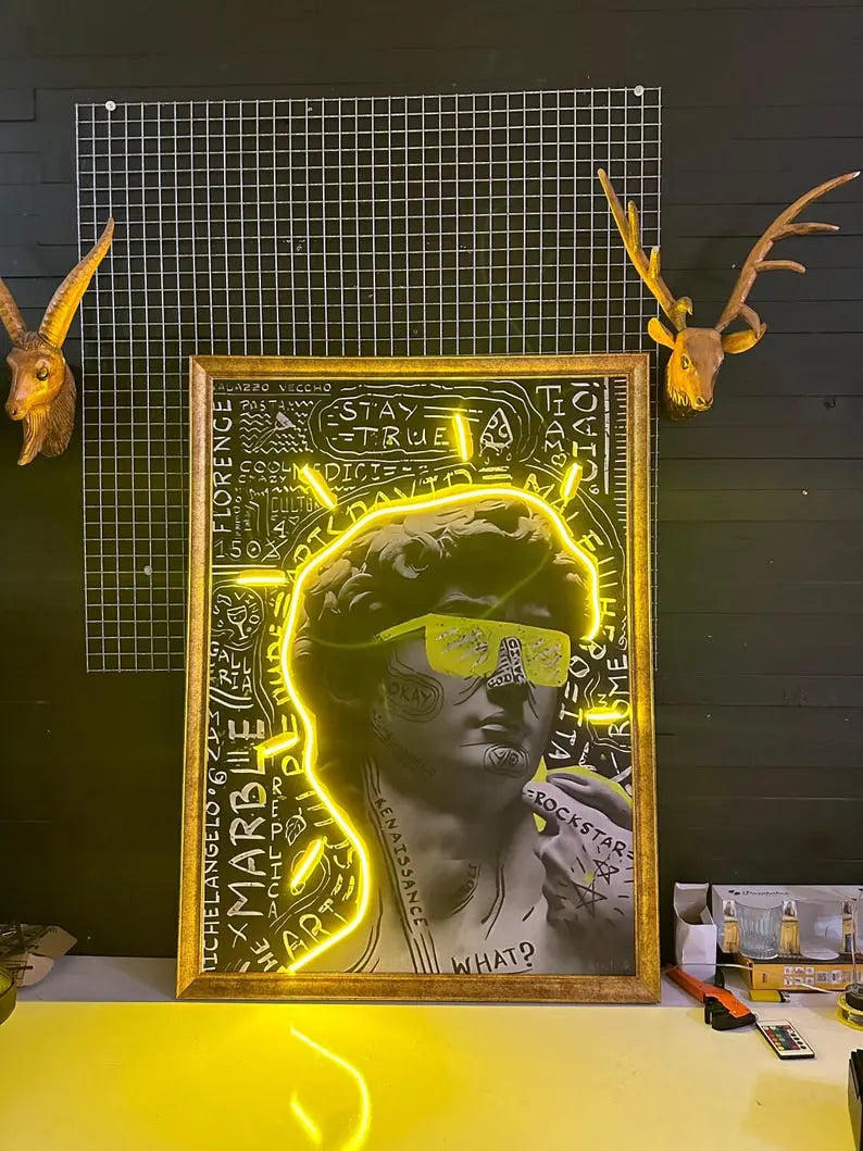 MICHELANGELO David neon sign Neon x canvas NeonParadyse 