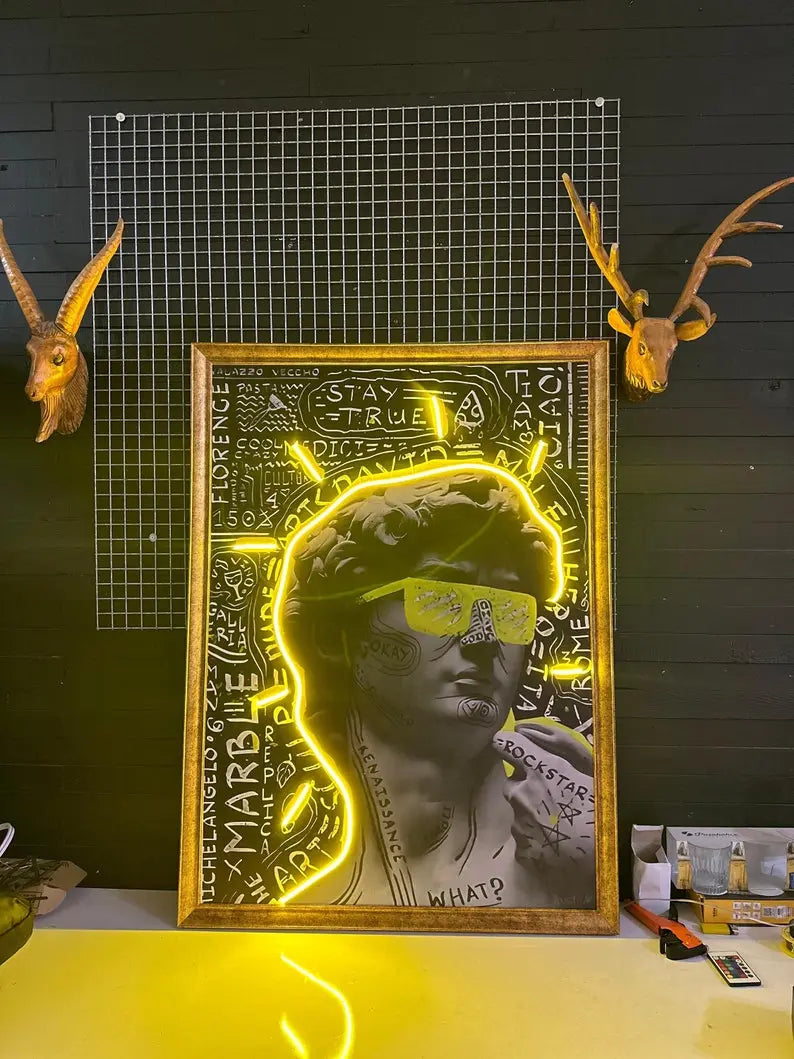 MICHELANGELO David neon sign Neon x canvas NeonParadyse 