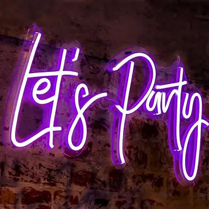 Let's Party Neon Sign 𝕹𝖊𝖔𝖓 𝐏𝐚𝐫𝐚𝐝𝐲𝐬𝐞 