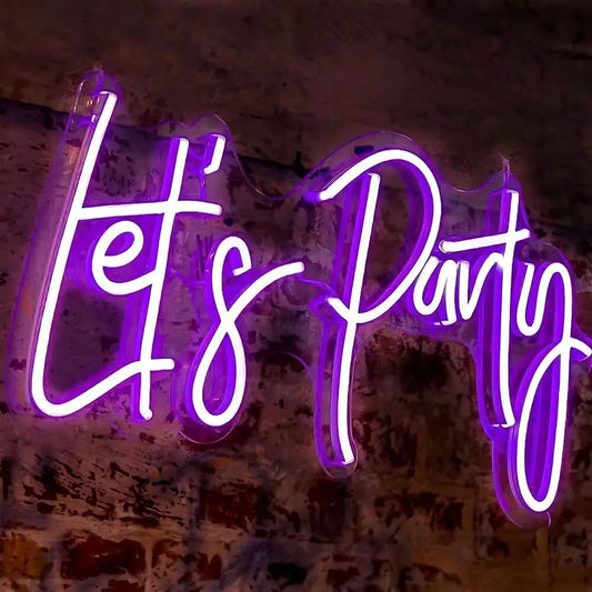 Let's Party Neon Sign 𝕹𝖊𝖔𝖓 𝐏𝐚𝐫𝐚𝐝𝐲𝐬𝐞 