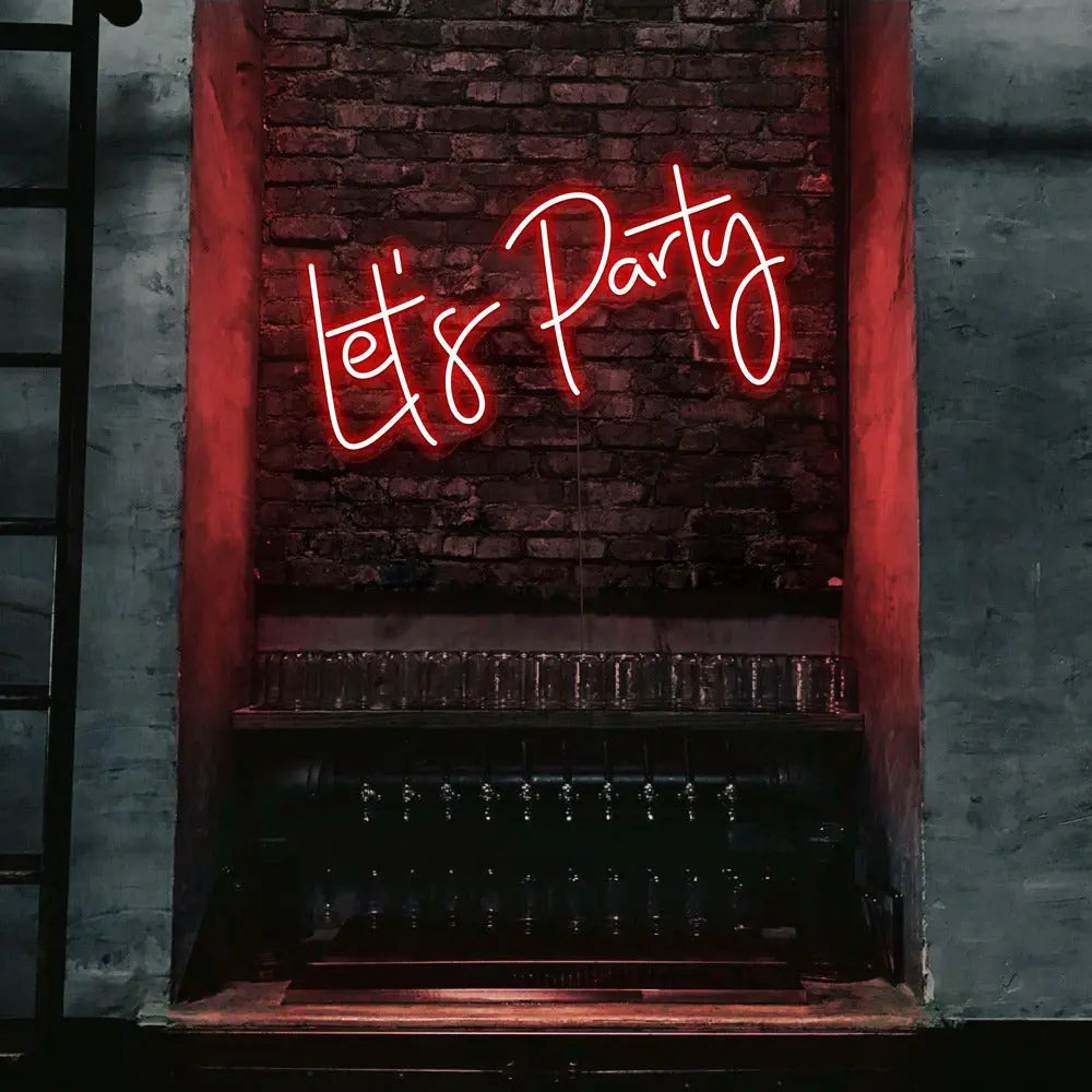 Let's Party Neon Sign 𝕹𝖊𝖔𝖓 𝐏𝐚𝐫𝐚𝐝𝐲𝐬𝐞 