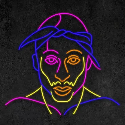 Tupac Neon Sign 𝕹𝖊𝖔𝖓 𝐏𝐚𝐫𝐚𝐝𝐲𝐬𝐞 